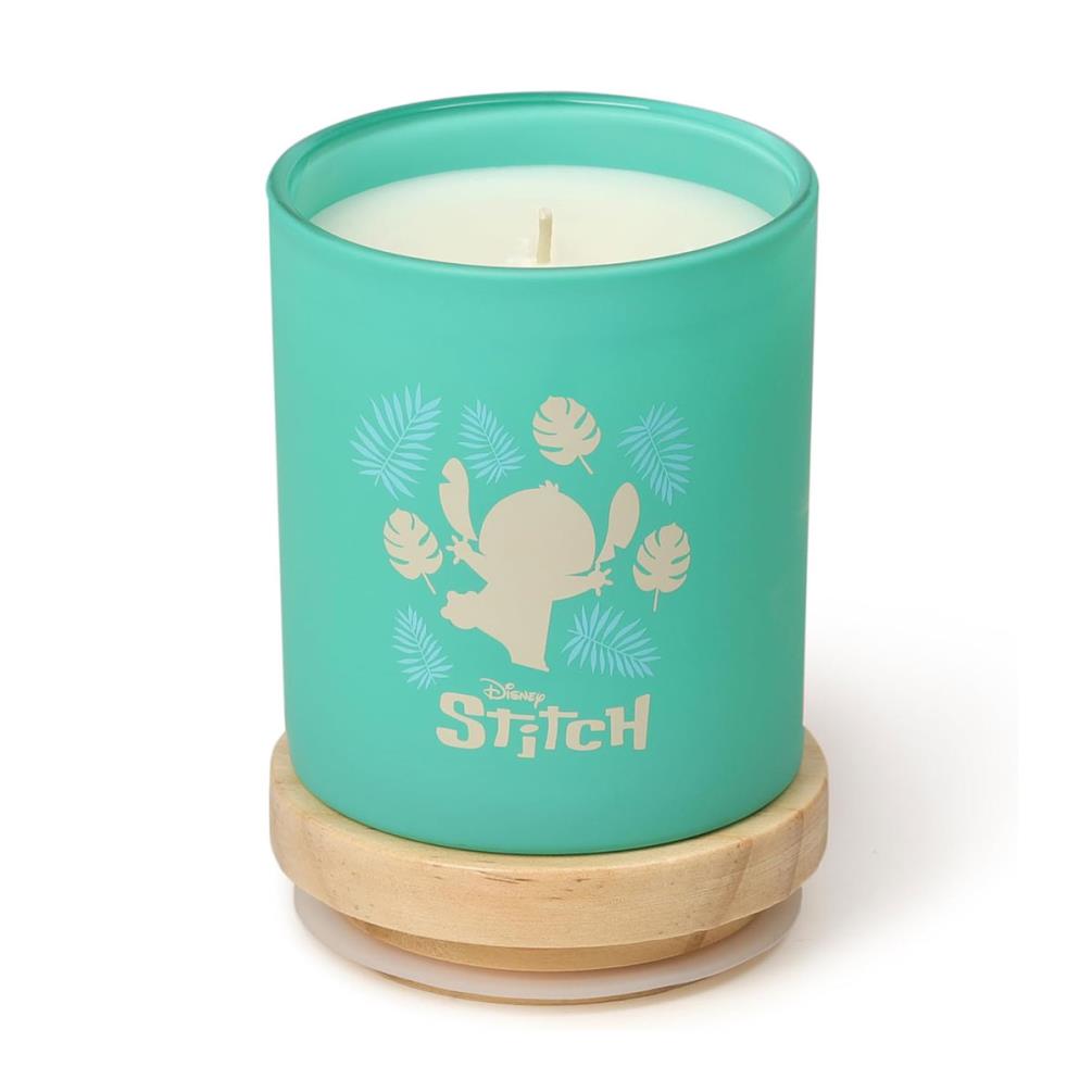 Disney Stitch Palm Leaf & Malay Apple Glass Candle Extra Image 1